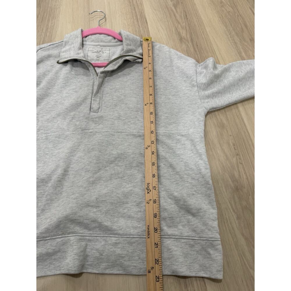 Light Gray Quarter-Zip Pullover Sweatshirt - Women's - Picture 6 of 9